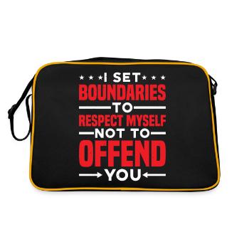 I Set Boundaries To Respect Myself 2 - Retro Bag - black/gold - Back