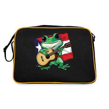 Grenouille Coqui Symbole Taino Boricua Puerto - Sac Retro - noir/or - Dos