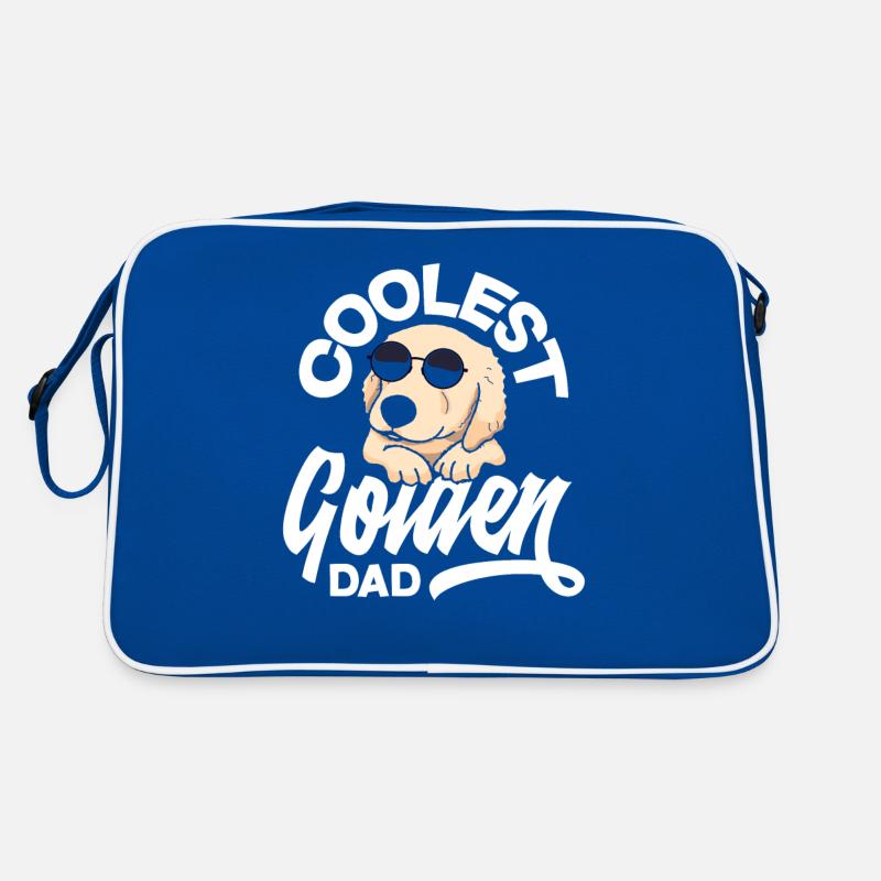 Papa Golden Retriever cool Sac Retro