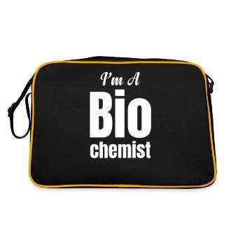 Je suis un biochimiste, un drôle - Sac Retro - noir/or - Dos