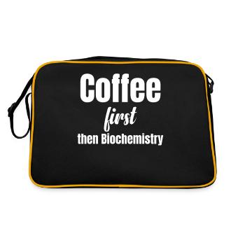 D’abord le café, puis le biochimiste, - Sac Retro - noir/or - Dos