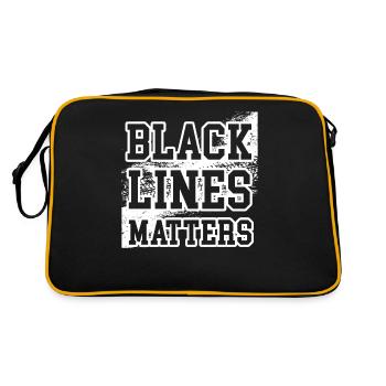 Black lines are important funnier - Retro Bag - black/gold - Back