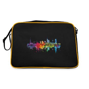 Ludwigshafen am Rhein - Retro Tasche - Schwarz/Gold - Hinten