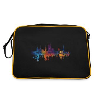 Mainz - Retro Tasche - Schwarz/Gold - Hinten