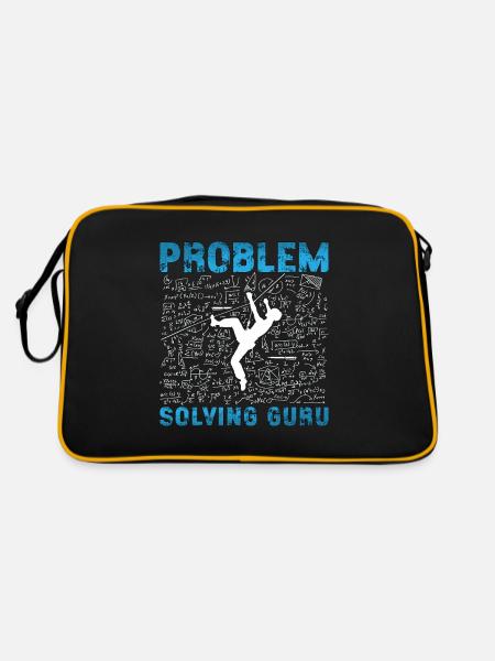 Admin Assistant Problem Solving Guru Office Clerk - Retro Bag - black/gold - Back