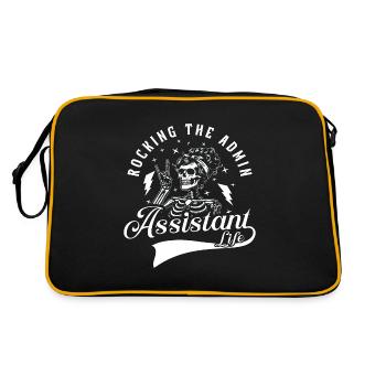 Admin Assistant Rocking The Admin Office Worker - Retro Tasche - Schwarz/Gold - Hinten