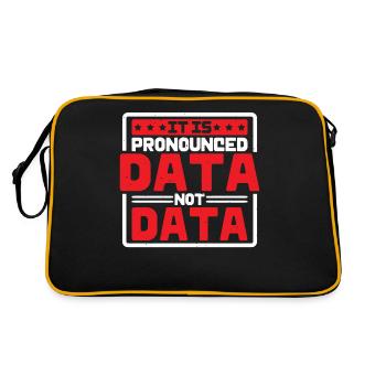 It Is Pronounced Data Not Data - Retro Bag - black/gold - Back