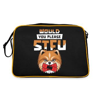 Pomeranian Stfu Would You Please Shut Up - Retro Bag - black/gold - Back