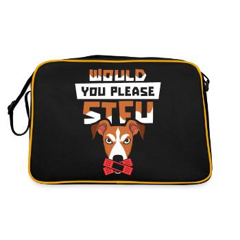 Lévrier Windhund tais-toi, s’il te plaît, tais-toi - Sac Retro - noir/or - Dos