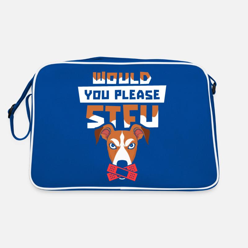 Greyhound Windhund Stfu Would You Please Shut Up Retro Bag
