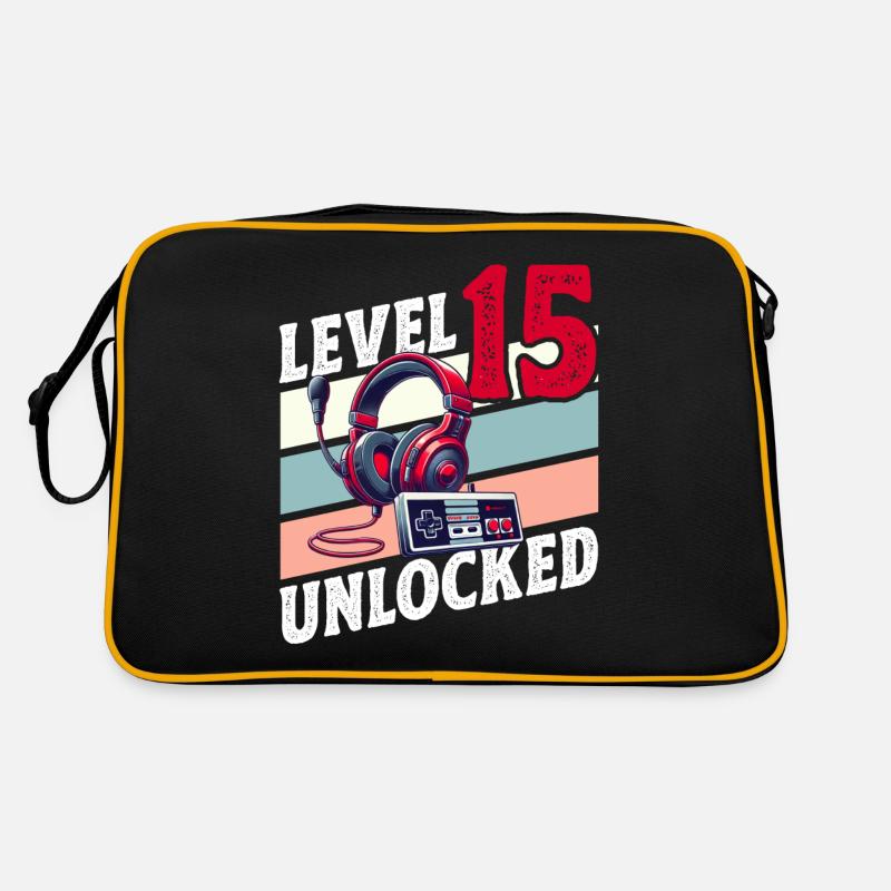 15. GEBURTSTAG JUNGE RETRO GAMER GAMING LEVEL Retro Tasche