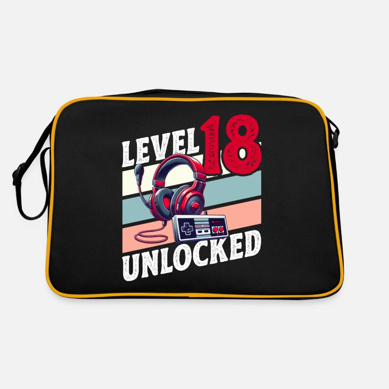 18. GEBURTSTAG JUNGE RETRO GAMER GAMING LEVEL Retro Tasche