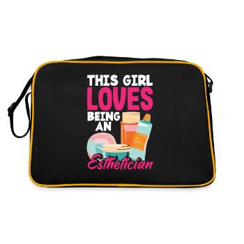 Skin Care Beautician Cosmetics - Retro Bag - black/gold - Back