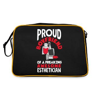Hautpflege Kosmetikerin Kosmetik - Retro Tasche - Schwarz/Gold - Hinten