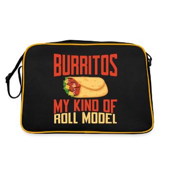 Burrito Gift - Retro Tasche - Schwarz/Gold - Hinten