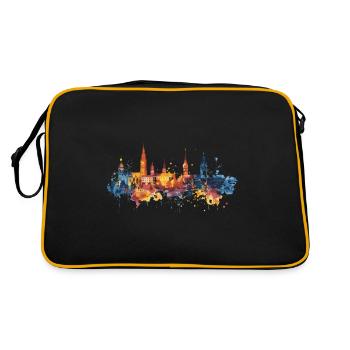 Minden - Retro Tasche - Schwarz/Gold - Hinten