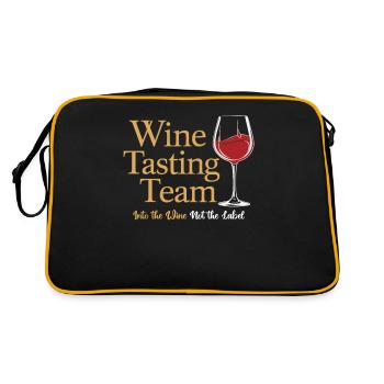 Équipe de dégustation de vins - Dans le vin, pas dans l’étiquette - Sac Retro - noir/or - Dos