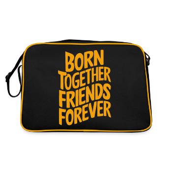 Nés ensemble, amis pour toujours - Sac Retro - noir/or - Dos
