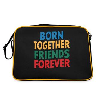 Nés ensemble, amis pour toujours - Sac Retro - noir/or - Dos
