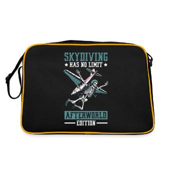 Parachutist Skydiving Skeleton - Retro Bag - black/gold - Back