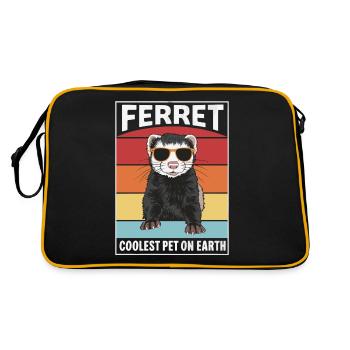 Ferret Coolest Pet On Earth Retro Sunglasses - Retro Bag - black/gold - Back