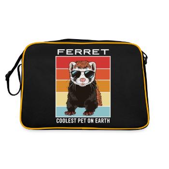 Ferret Coolest Pet On Earth Retro Sunglasses - Retro Bag - black/gold - Back