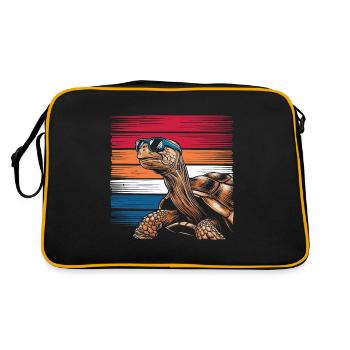 Tortoise Coolest Pet On Earth Retro Sunglasses - Retro Bag - black/gold - Back