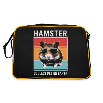 Hamster Coolest Pet On Earth Retro Sunglasses - Retro Bag - black/gold - Back