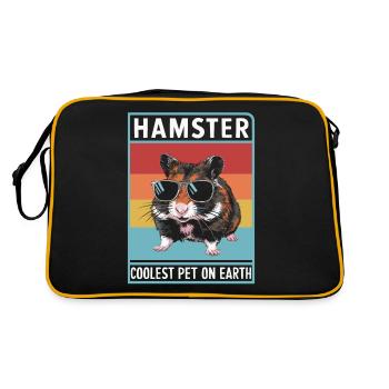 Hamster Coolest Pet On Earth Retro Sunglasses - Retro Bag - black/gold - Back
