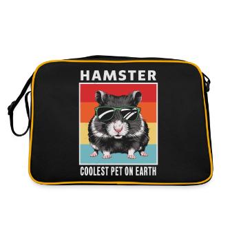 Hamster Coolest Pet On Earth Retro Sunglasses - Retro Bag - black/gold - Back