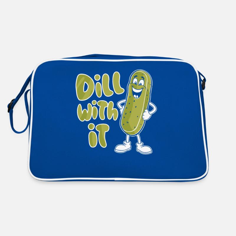 Aneth si drôle concombre dessin animé Sac Retro