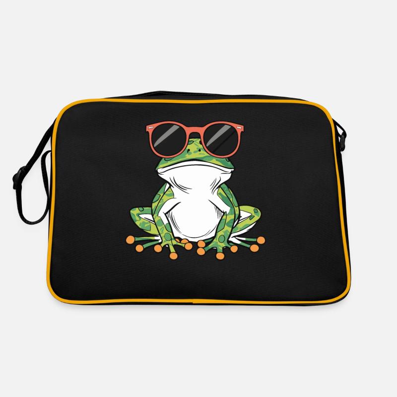 Grenouille cool avec des lunettes de soleil Sac Retro