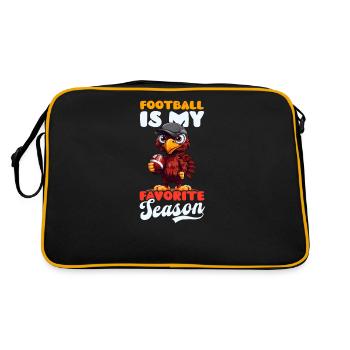 Thanksgiving Football Saison préférée de football - Sac Retro - noir/or - Dos