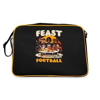 Fête du football de Thanksgiving puis football - Sac Retro - noir/or - Dos
