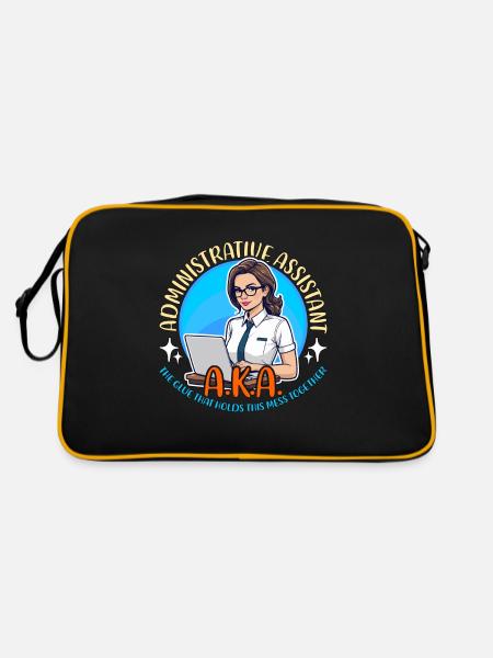 Administrative Assistant AKA The Glue Office Clerk - Retro Bag - black/gold - Back