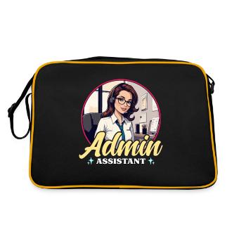 Assistant(e) administratif(ve) Emploi de bureau Réceptionniste Secrétaire - Sac Retro - noir/or - Dos