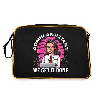 Assistante administrative Nous nous occupons de l’administratif - Sac Retro - noir/or - Dos