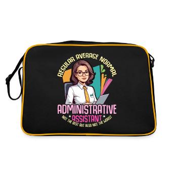 Assistant administratif Régulier Normal Normal Emploi de bureau - Sac Retro - noir/or - Dos