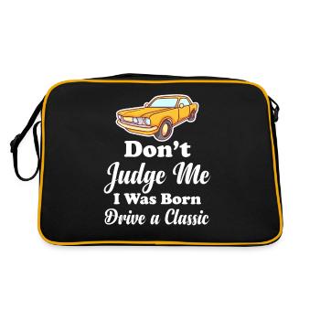 Ne me juge pas, je suis né pour - Sac Retro - noir/or - Dos
