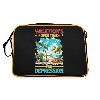 Vacation's Over Time For Depression - Retro Bag - black/gold - Back