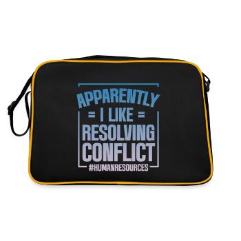 Apparently I Like Resolving Conflict 4 - Retro Bag - black/gold - Back