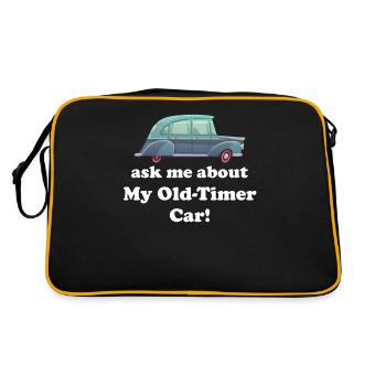 Posez-moi des questions sur ma voiture de collection ! Muscle - Sac Retro - noir/or - Dos