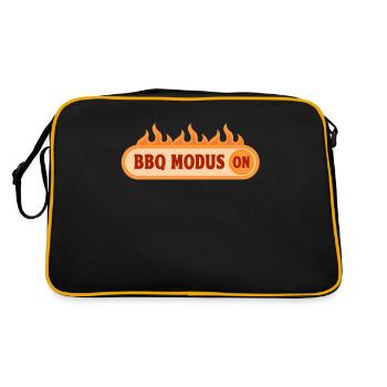 Funny BBQ Quote Barbecue Dad Dad BBQ Beer - Retro Bag - black/gold - Back