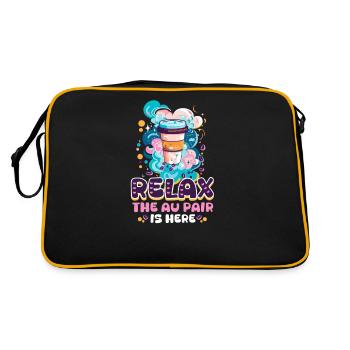 Au Pair Relax, The Au Pair Is Here - Retro Bag - black/gold - Back