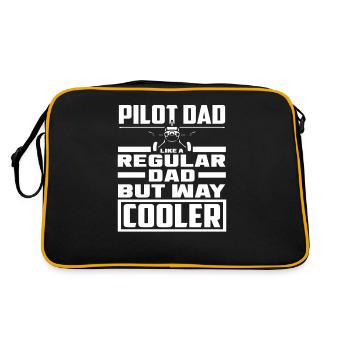 Pilot Wortspiel - Retro Tasche - Schwarz/Gold - Hinten