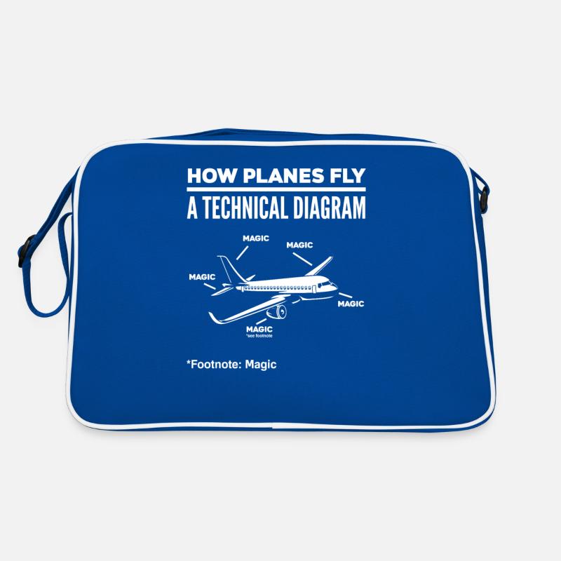 Pilot Flugzeug Flieger Piloten Retro Tasche