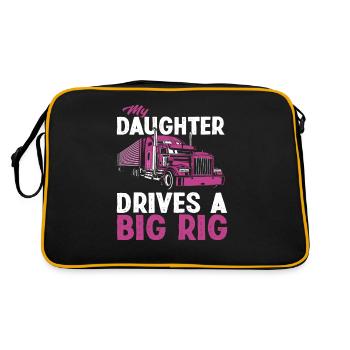 Chauffeur de camion fille père - Sac Retro - noir/or - Dos