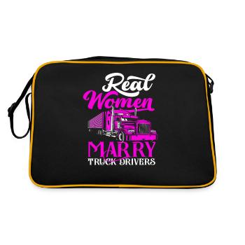 chauffeur de camion femme cadeau amour - Sac Retro - noir/or - Dos