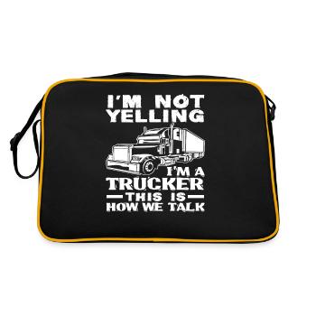 Cadeau drôle de chauffeur de camion - Sac Retro - noir/or - Dos