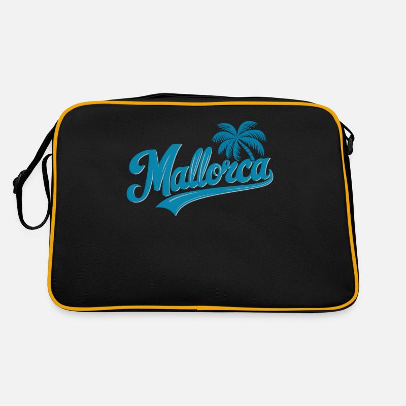 Mallorca Souvenir Palmen Design Strandfeeling Retro Tasche